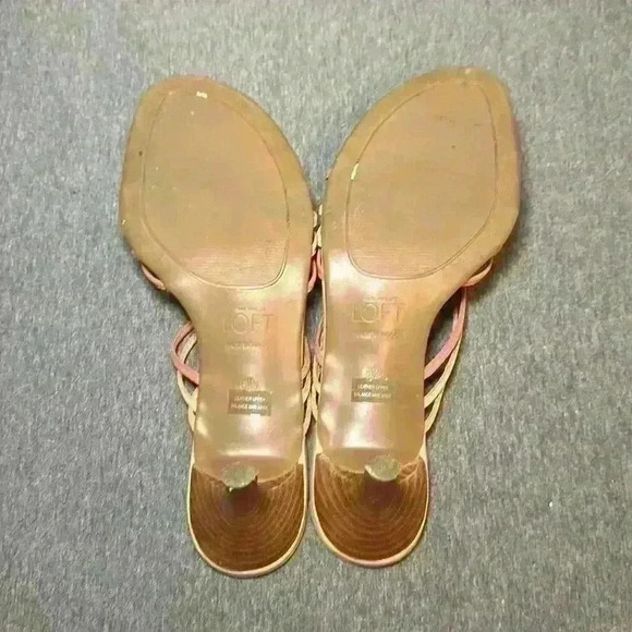 Ann Taylor Naomi Strappy Sling Back Multicolored Kitten Heel VTG Women Size 6.5 - Picture 9 of 12